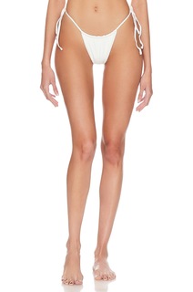 Плавки бикини Frankies Bikinis Tia Plisse, цвет Optic White