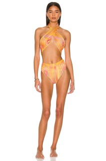 Купальник Frankies Bikinis x REVOLVE Dorothy Plisse, цвет Motion Plisse Artwork