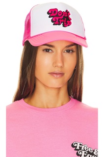 Кепка Free &amp; Easy Don&apos;t Trip Embroidered Trucker, цвет Neon Pink