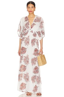 Платье макси Tiare Hawaii Levine, цвет Island Palm Brown