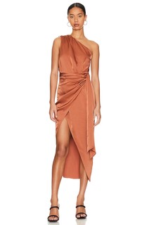 Платье миди MISHA Brooks Satin, цвет Copper