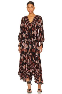 Платье макси Free People Rows Of Roses, цвет Black Combo