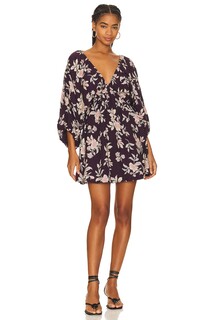 Платье мини Free People Portia, цвет Black Cherry