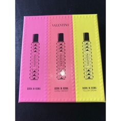 Подарочный набор женских парфюмерных ароматов Born In Roma, состоящий из трех предметов, перо-перо, Valentino