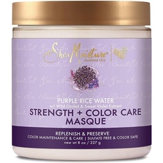 Маска для ухода за поврежденными волосами Sheamoisture Strength + Color Care с фиолетовой рисовой водой 237мл, Shea Moisture