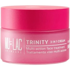 Cosmetics Trinity 3 в 1 Многофункциональный увлажняющий крем для лица 50 мл веганский, 94% натурального происхождения, Mulac