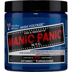 Высоковольтная классическая крем-краска для волос с формулой, 8 унций, атомная бирюза, Manic Panic