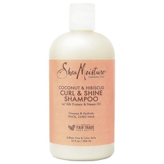 Sheamoisture Шампунь для кудрявых и блестящих волос с кокосом и гибискусом для густых вьющихся волос 384 мл, Shea Moisture