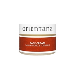 Крем для лица с сандалом и куркумой, 99,5% натуральный веганский биоантивозрастной увлажняющий крем, 50 г, Orientana