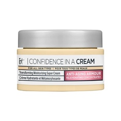Confidence In Cream Антивозрастной увлажняющий крем для лица с гиалуроновой кислотой, ниацинамидом и пептидами, 0,5 жидких унции, It Cosmetics