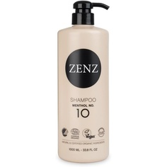 Ментоловый шампунь, 1000 мл — освежающий аромат ментола, эвкалипта и ванили — не содержит силикона — подходит для тонких и жирных волос — для всех типов волос, Zenz