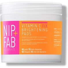 Nip + Fab Витамин C Fix Осветляющие подушечки для лица с экстрактом граната и семян кофе 60 подушечек 80 мл, Nip+Fab