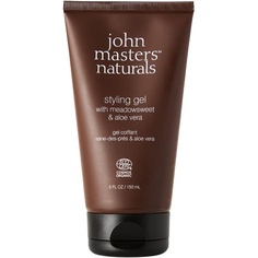 Гель для укладки John Masters Naturals, 5 жидких унций, 150 мл, органическое алоэ вера и таволга, 99% натуральный органический продукт Cosmos, сертифицированный, легкая фиксация, веганский, John Masters Organics