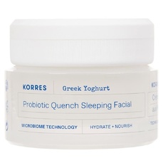 Успокаивающий ночной крем с пробиотиком для лица из греческого йогурта, дерматологически протестирован, 40 мл, новая версия, Korres