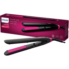 Essential Bhs375/00 Инструмент для укладки волос Щетка для выпрямления Теплый черный розовый 220°C, Philips
