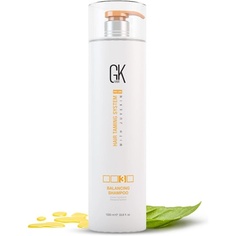 Global Keratin Balancing Shampoo 1000 мл 33,8 жидких унций для жирных и окрашенных волос Глубокое очищение восстанавливает уровень Ph Идеально подходит для волос, подвергшихся чрезмерной обработке и воздействию окружающей среды, Gk Hair