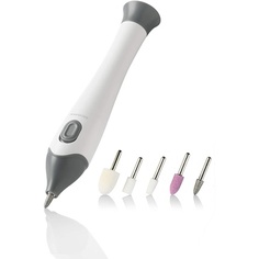 Электрический маникюрный и педикюрный набор Mp 810 с 5 насадками для ухода за ногтями, кутикулами и мозолями, Medisana