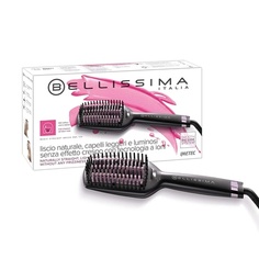 Волшебная прямая щетка Pb5 100 Электрическая щетка для выпрямления волос с щетиной с керамическим покрытием и ионной технологией серого цвета, Bellissima