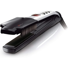 Профессиональный выпрямитель для волос SwissX Super Brush &amp; Shine с генератором ионов и цифровым дисплеем — черный, Valera