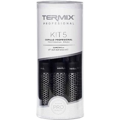 Профессиональная расческа для волос, алюминиевая термощетка с нейлоновой щетиной, 5 шт., Termix