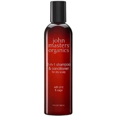 Шампунь с цинком и шалфеем, 8 унций, John Masters Organics