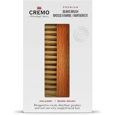 Щетка для бороды премиум-класса для мужчин, ручка из 100% натурального дерева сизаля для придания формы и укладки волос на лице, Cremo