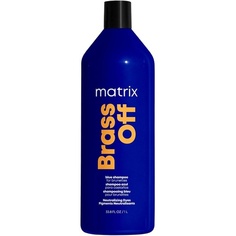Brass Off Blue Тонирующий шампунь для коррекции оранжевого оттенка на осветленных волосах 1000мл, Matrix