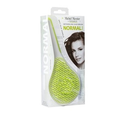 Щетка для распутывания волос для нормальных волос, зеленая, с нескользящей ручкой, Michel Mercier