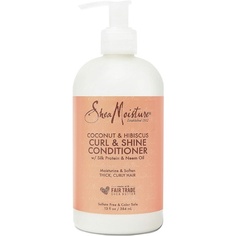 Кондиционер для локонов и блеска с кокосом и гибискусом, 384 мл, Shea Moisture