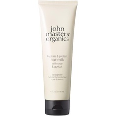 Jmo Hair Milk 118 мл Маска для волос с розой и абрикосом - несмываемое средство для укрепления и разглаживания волос, John Masters Organics