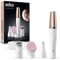 Эпилятор для лица Face Spa Pro 3-в-1, устройство для очищения и тонизирования кожи лица, Braun