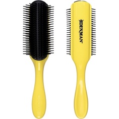 Щетка для вьющихся волос D4 9-рядная щетка для укладки для укладки и выделения локонов — желтая, Denman