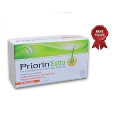 Priorin Extra Natural Пероральная добавка против выпадения волос, 30 капсул, Bayer