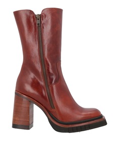 Полусапоги Zinda Leather Square Toeline And Heel, красно-коричневый