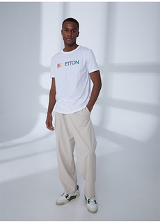 Разноцветная мужская футболка с круглым вырезом United Colors of Benetton