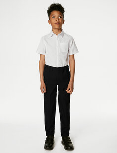 Свободные эластичные школьные брюки для мальчиков (2–18 лет) Marks &amp; Spencer, черный
