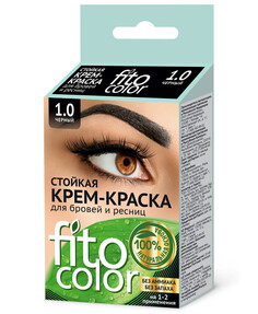 Стойкая крем-краска для бровей и ресниц fitocolor, черный(2прим)2х2 мл Fitoкосметик