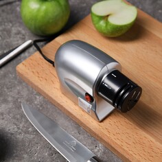 Ножеточка luazon lte-01, электрическая, для ножей/ножниц/отверток, 220 в, серая