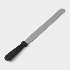 Лопатка-палетка с пластиковой ручкой, прямая, 37 см, рабочая часть 25 см, цвет черный NO Brand