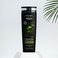 Гель-шампунь bonami for men 3 в 1: тело, лицо, волосы, активная свежесть, 400 мл
