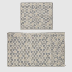 Набор ковриков для ванны Retro textil Honeycomb серый 2 шт