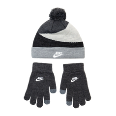 Шапка и перчатки Nike Heather Block Pom Beanie Set