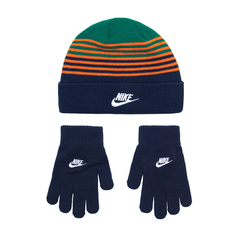 Шапка и перчатки Детский набор: шапка и перчатки Nike Striped Beanie & Gloves Set