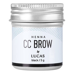 Lucas Cosmetics, Хна для бровей CC Brow, черная, в баночке, 5 г