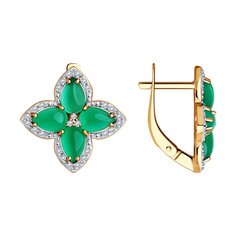 Серьги SOKOLOV из золота с агатами и фианитами