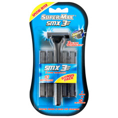 Станки для бритья многоразовые станок для бритья SUPER-MAX Smx 3 + 10 кассет 3 лезвия