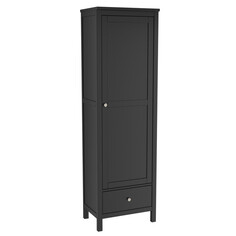 Шкафы распашные шкаф для одежды Кантри 596х414х1972мм черный сосна