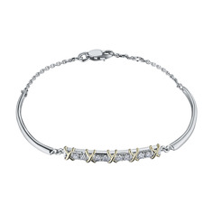 Браслет из белого золота с бриллиантами э4801бр10180700 ЭПЛ Даймонд