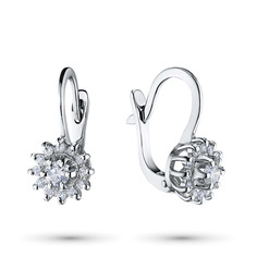 Серьги из белого золота э4712сг04202942_white ЭПЛ Даймонд