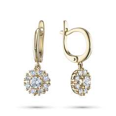 Серьги из желтого золота э0312сг10163800_white ЭПЛ Даймонд
